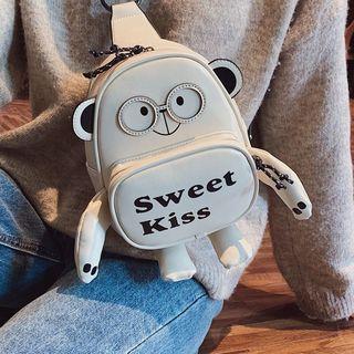Bear Faux Leather Sling Bag