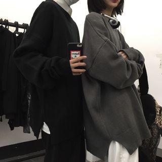 Couple Matching Side-slit Sweater