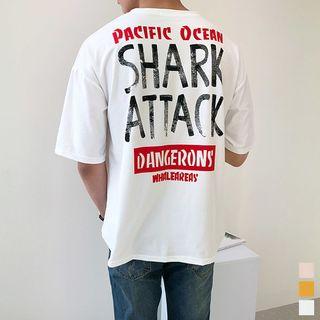 Shark Attack Printed T-shirt