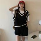 Knit Vest / Sweat Shorts