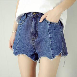 Scallop Hem Jeans