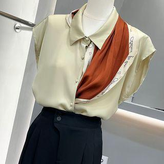 Short-sleeve Blouse / Tapered Dress Pants