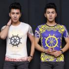 Short-sleeve Steering Wheel Silk T-shirt