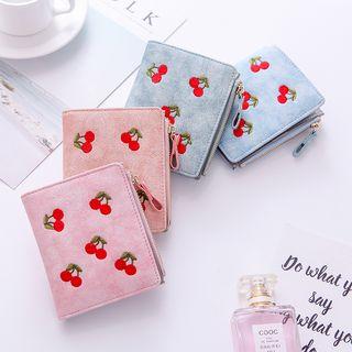 Cherry Embroidered Wallet