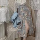 Floral Print Midi Skirt / Shirt