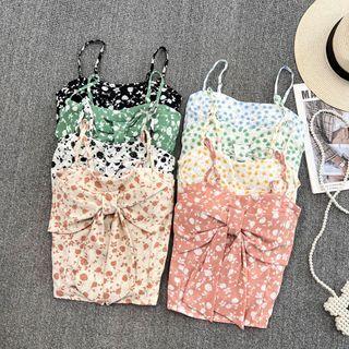 Bow Detail Floral Camisole Top