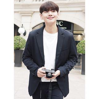 Notched-lapel Colored Single-breasted Blazer