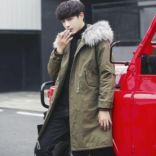 Furry-trim Zip Parka