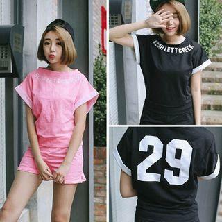 Set: Print Short-sleeve T-shirt + Shorts