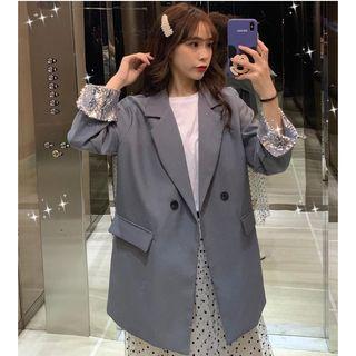 Sequined Double Button Blazer