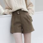 Plain Wool Dress Shorts