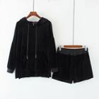 Set: Velvet Hoodie + Shorts