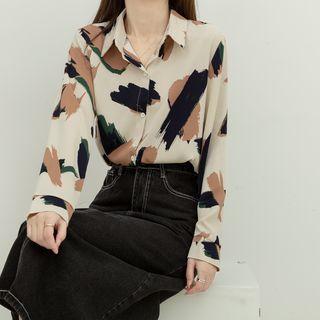 Print Shirt Khaki - One Size