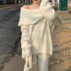 Cold Shoulder Sweater 7871 - Top - White - One Size