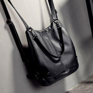Plain Genuine Leather Backpack