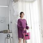 Dip-back Mini Sweatshirt Dress