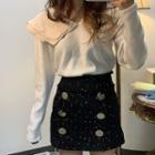 Long-sleeve Layered Collar Top