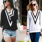 Chevron V-neck Sweater