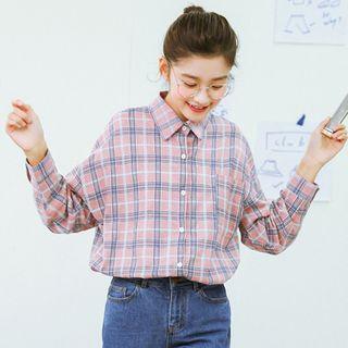 Plaid Shirt Pink - One Size