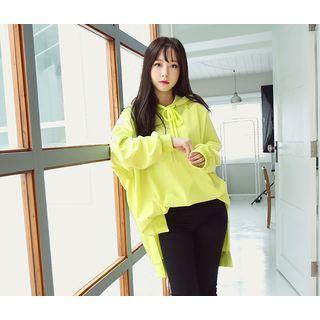 Hood Dip-back Oversized Pullover