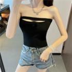 Strapless Cutout Top