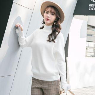 Pompom Mock-neck Sweater