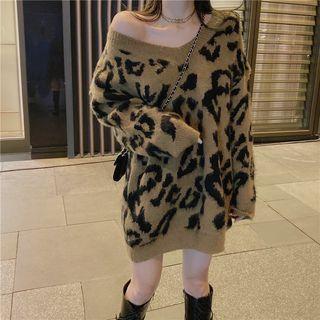 Leopard Print Sweater Leopard Sweater - One Size