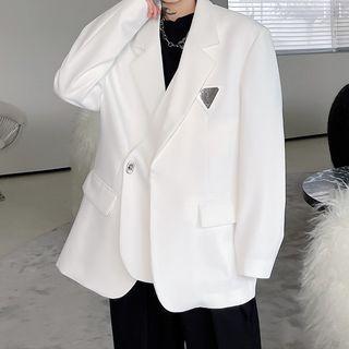 Long-sleeve Mock Two-piece Blazer