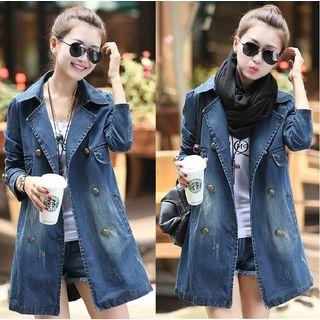 Double Breasted Denim Coat