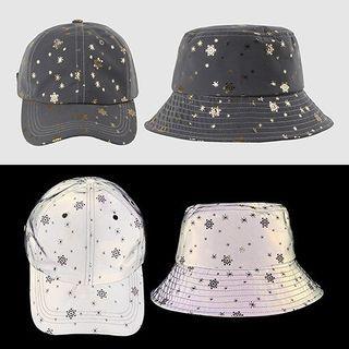 Reflective Star Print Bucket Hat