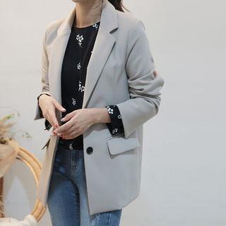 Slit-sleeve Single-breasted Blazer