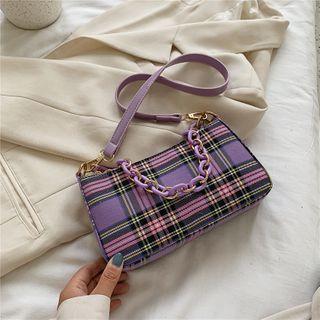 Chain Plaid Shoulder Bag