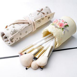 Set Of 10: Makeup Brush With Case