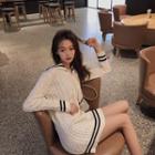 Sailor Collared Sweater Dress Off-white - One Size