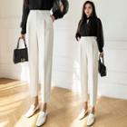 High Waist Tapered Cropped Dress Pants