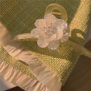 Flower Acrylic Hair Clamp 01 - Green - One Size