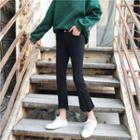 Cropped Fray Boot-cut Pants