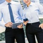 Couple Matching Striped Dress Shirt / Plain Dress Pants