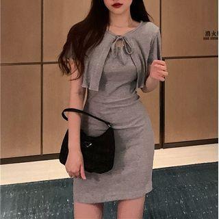 Set: Cropped Cardigan + Sleeveless Dress