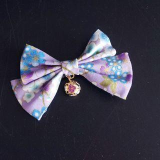 Print Bow Bell Hair Clip