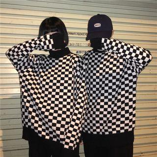 Couple Matching Turtleneck Plaid Sweater