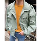 Pocket-detail Drawcord-hem Safari Jacket