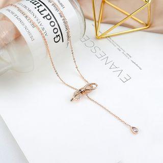 Bow Cz Necklace