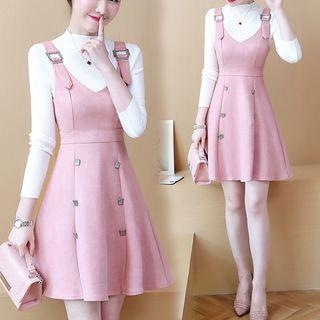 Plain Knit Top / Mini Jumper Dress / Set