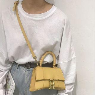 Letter Buckle Flap Crossbody Bag