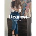 Notched-lapel V-neck Blouse One Size