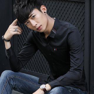 Contrast Stripe Detail Slim-fit Shirt