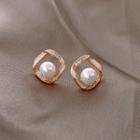 Faux Pearl Alloy Square Earring As Shown In Figure - One Size
