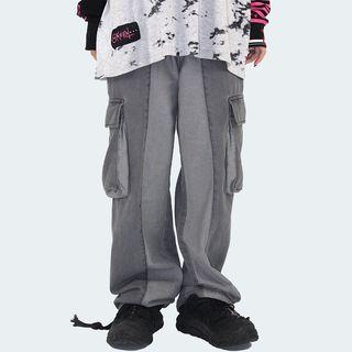 Pocket Panel Color Block Jeans