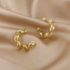Twisted Metal Earrings Gold - One Size